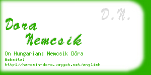 dora nemcsik business card